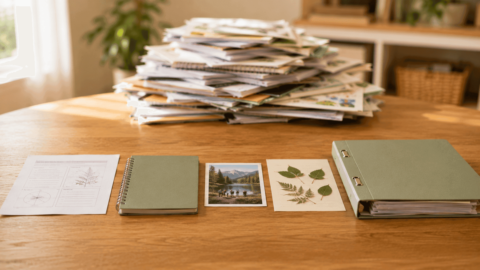 Selected homeschool records showing that a few meaningful samples are enough for homeschool documentation.